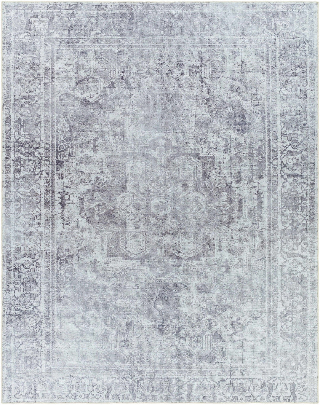 Aquino Traditional Style Gray Washable Rug - The Rug Decor