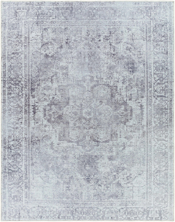 Aquino Traditional Style Gray Washable Rug - The Rug Decor