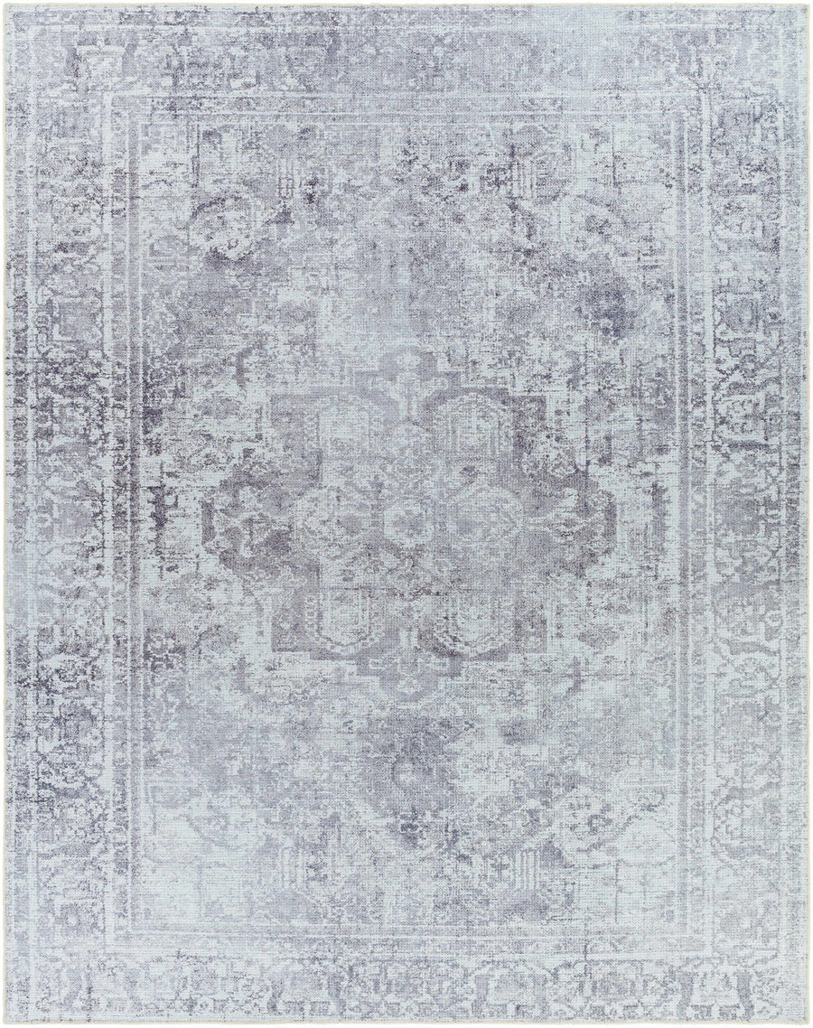 Aquino Traditional Style Gray Washable Rug - The Rug Decor