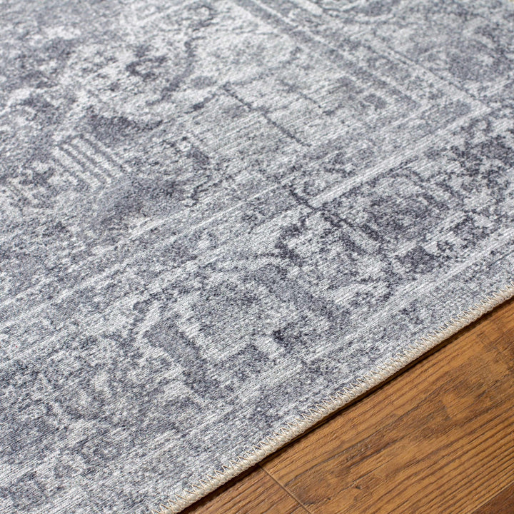 Aquino Traditional Style Gray Washable Rug - The Rug Decor