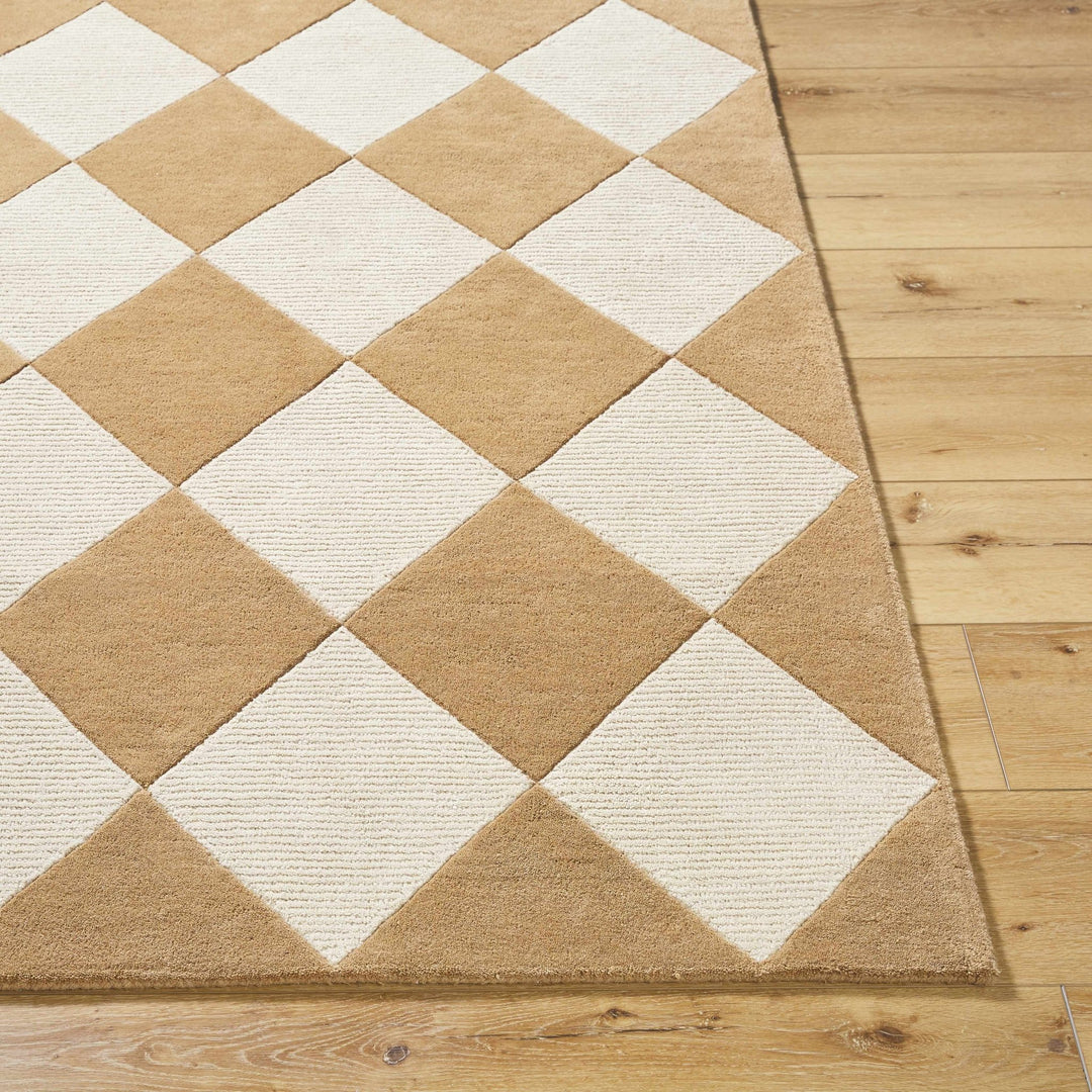 Aradia Modern Geometrical Brown And Tan Area Rug - The Rug Decor