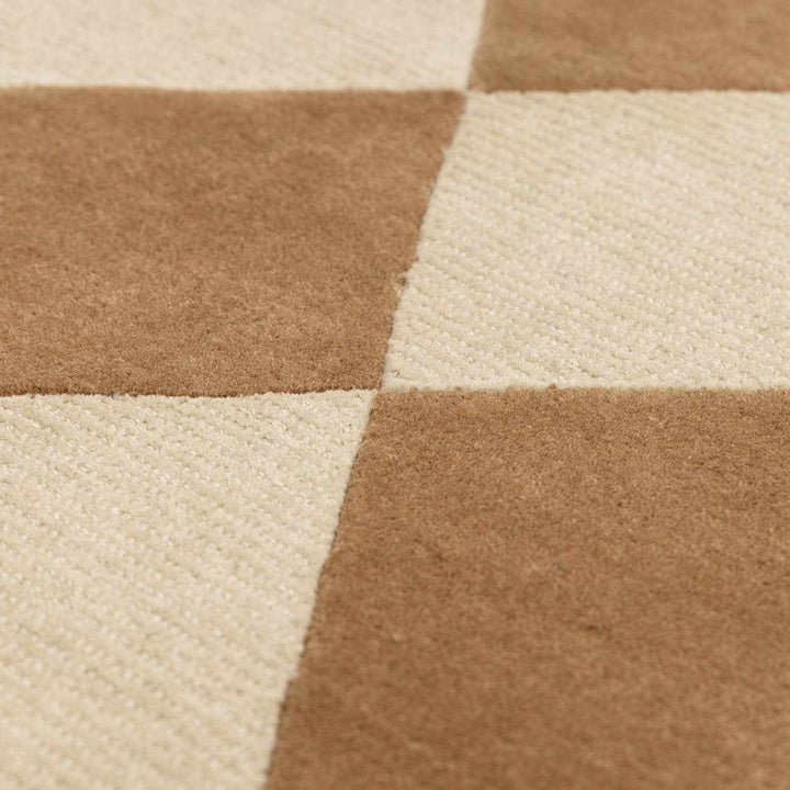 Aradia Modern Geometrical Brown And Tan Area Rug - The Rug Decor