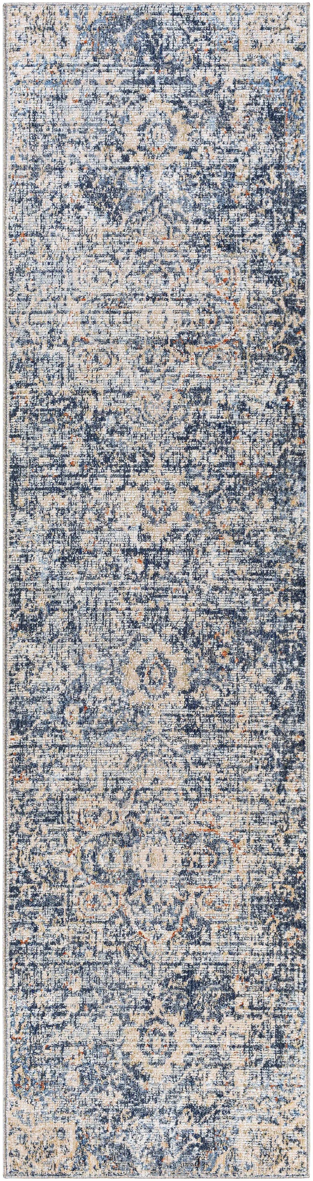 Aramayuan Traditional Style Blue And Beige Area Rug
