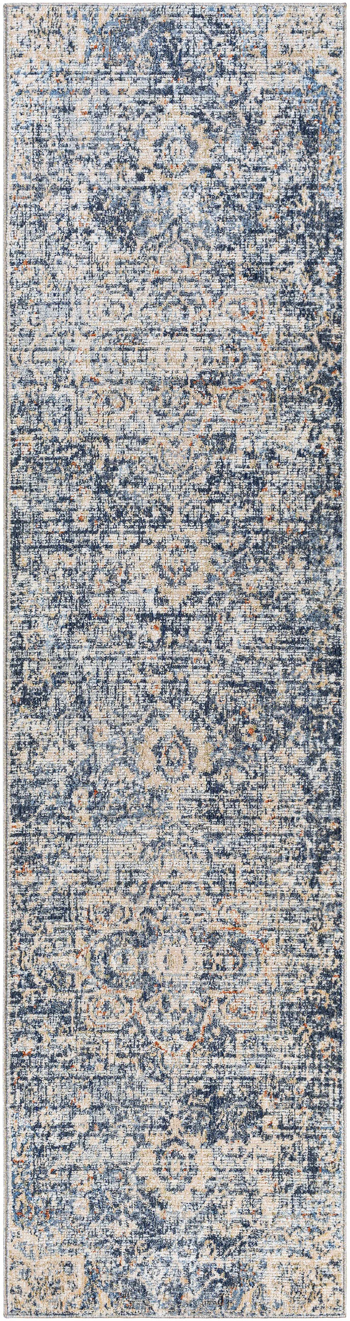 Aramayuan Traditional Style Blue And Beige Area Rug