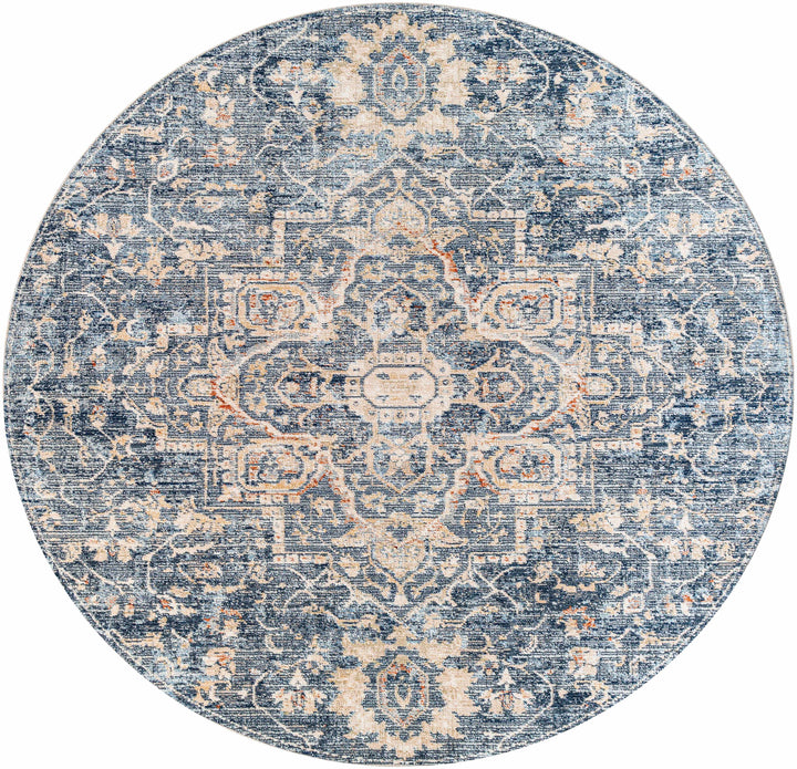 Aramayuan Traditional Style Blue And Beige Area Rug
