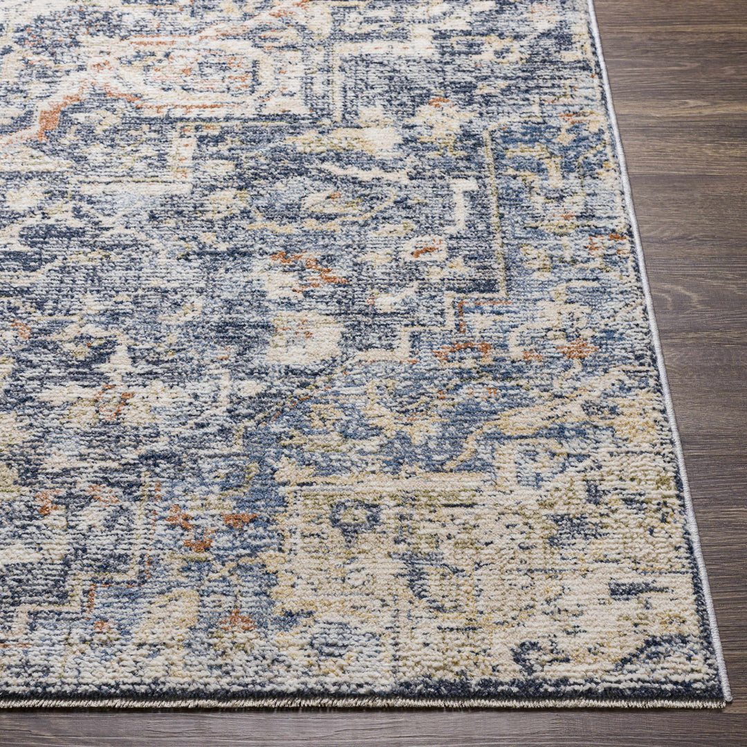 Aramayuan Traditional Style Blue And Beige Area Rug
