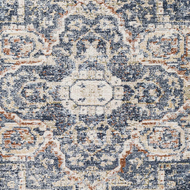 Aramayuan Traditional Style Blue And Beige Area Rug