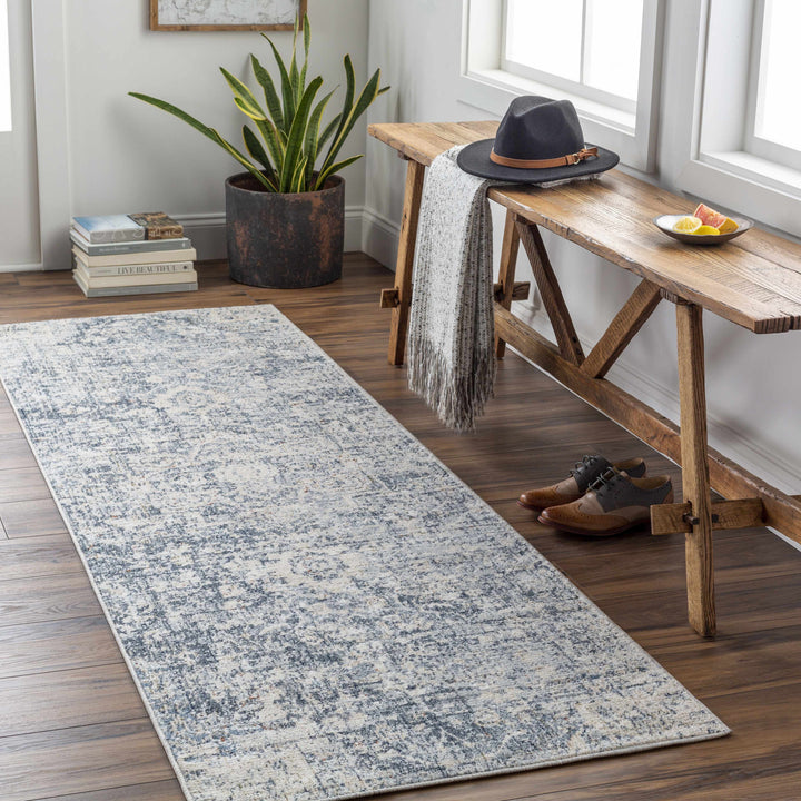 Aramayuan Traditional Style Blue And Beige Area Rug