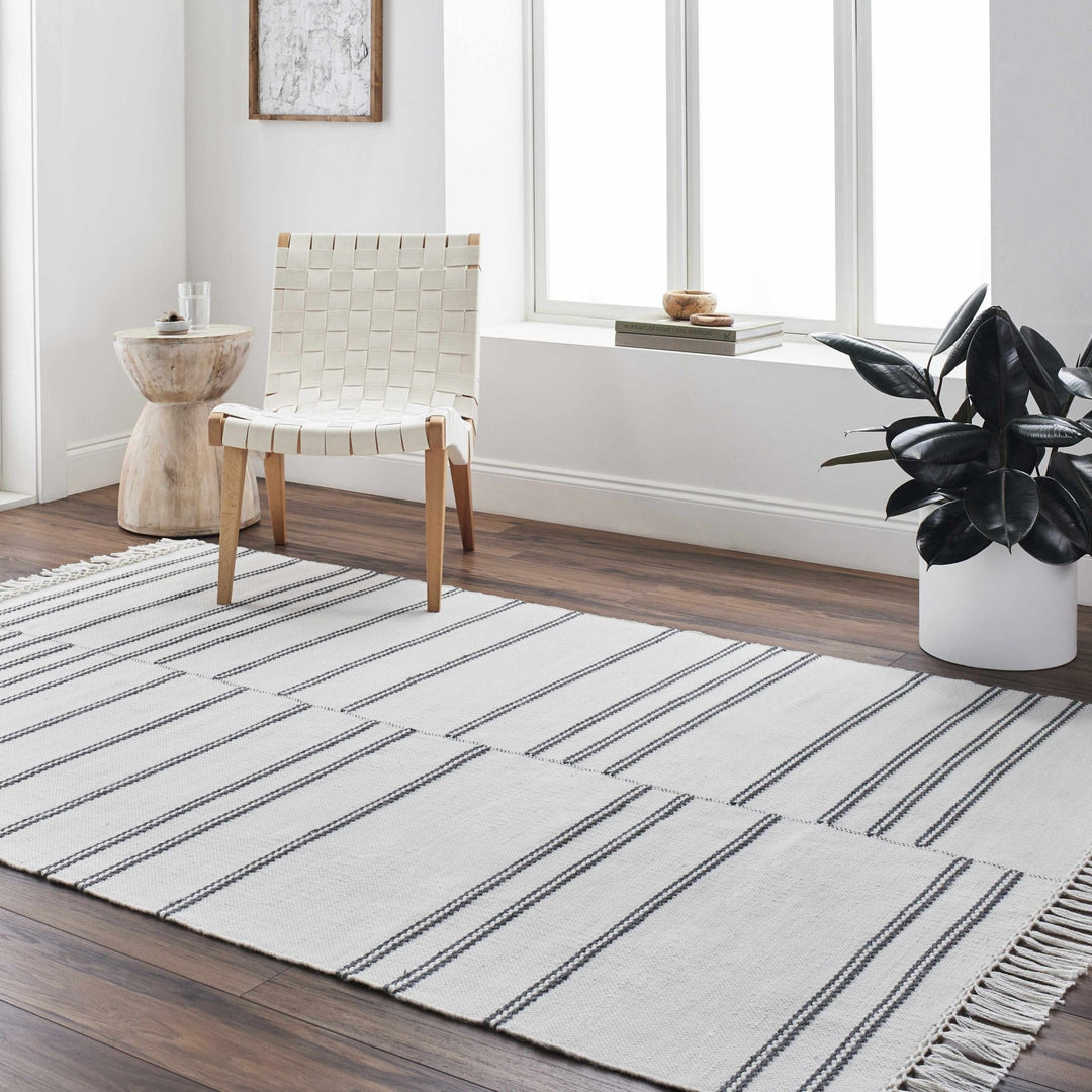 Aras Modern Style Off White Hand Woven Area Rug - The Rug Decor