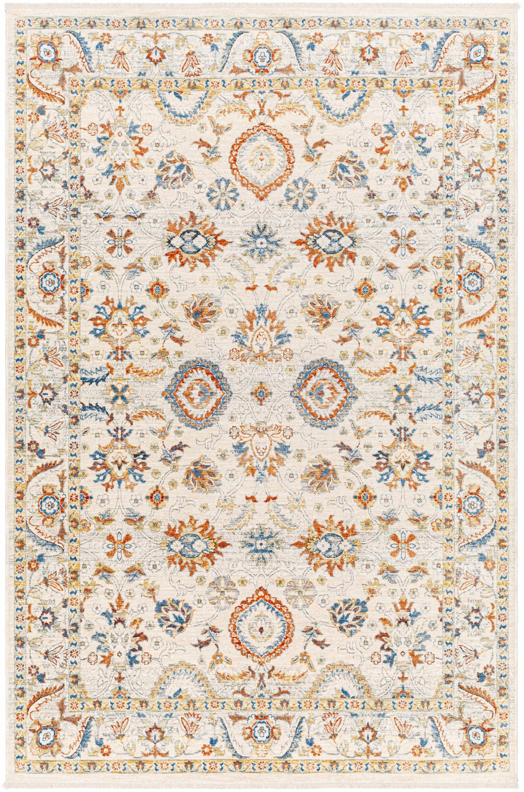 Araya Beige And Rust Traditional Style Rug - The Rug Decor