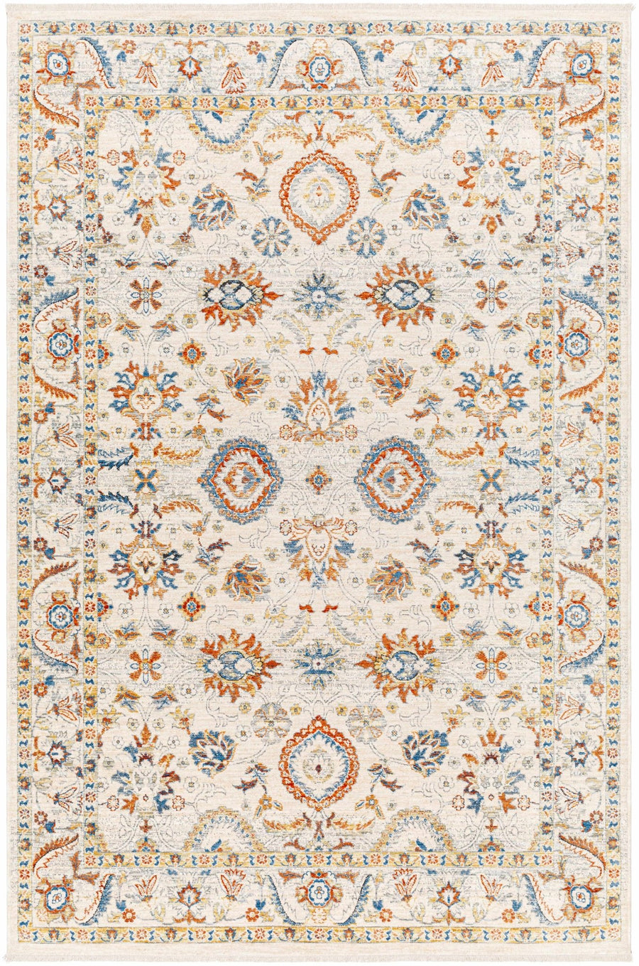 Araya Beige And Rust Traditional Style Rug - The Rug Decor