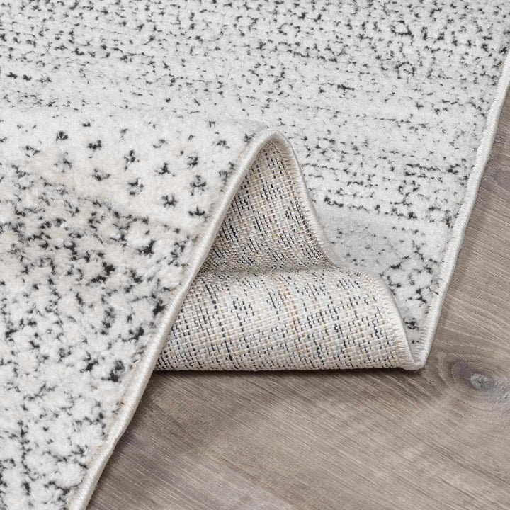 Architect Abstract Ivory And Charcoal Machine Woven Rug - The Rug Decor