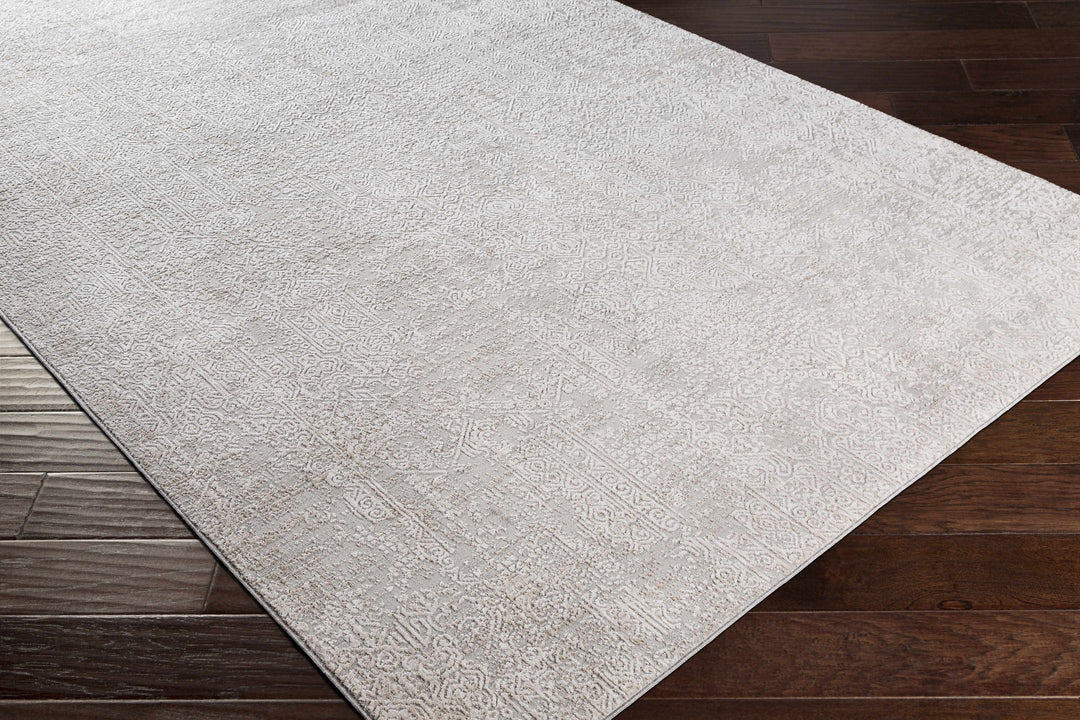Contemporary Gray Machine Woven Area Rug