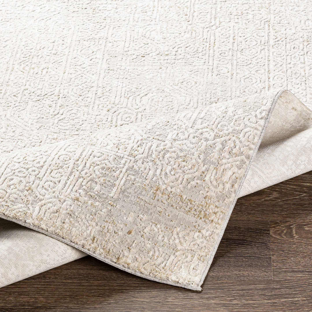 Contemporary Gray Machine Woven Area Rug