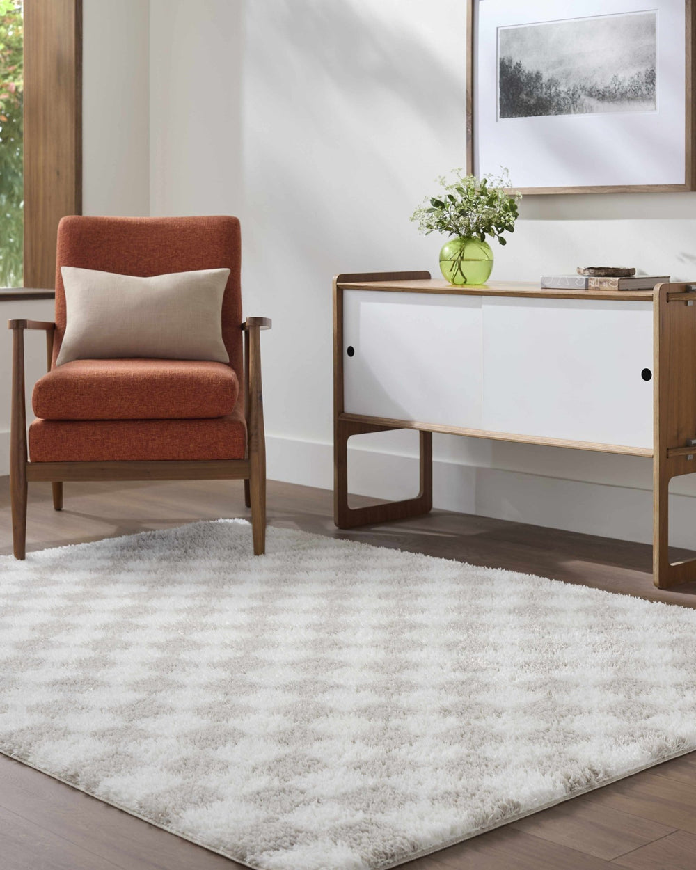 Ardice Modern Geometrical Ivory And Beige Rug - The Rug Decor