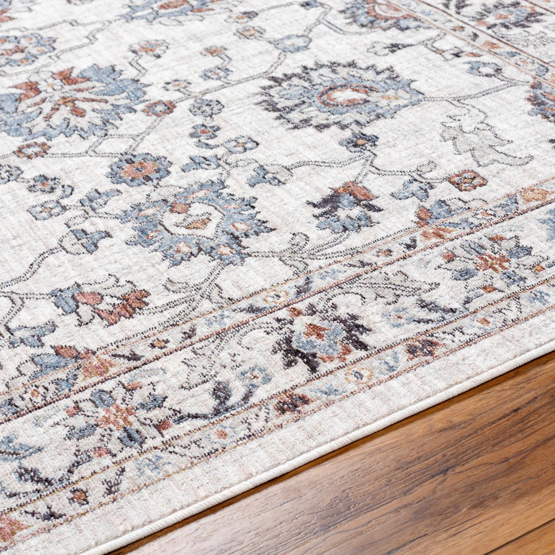 Ardin Traditional Style Cream And Blue Area Rug - The Rug Decor