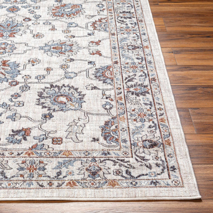 Ardin Traditional Style Cream And Blue Area Rug - The Rug Decor