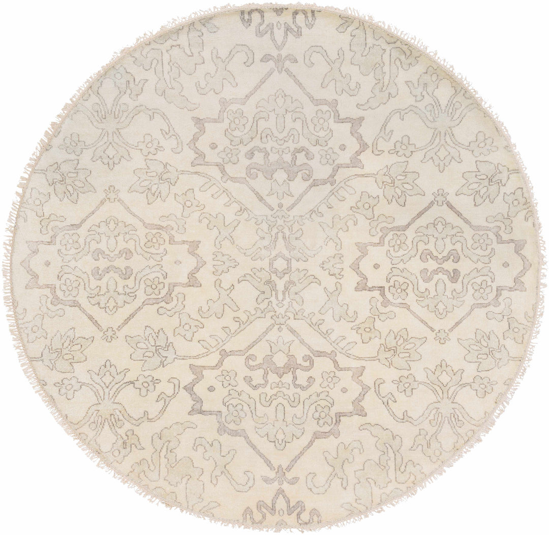 Arena Traditional Ivory And Beige Hand Knotted Area Rug