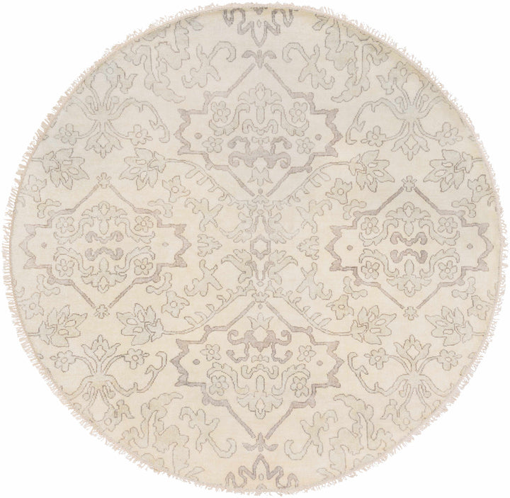 Arena Traditional Ivory And Beige Hand Knotted Area Rug