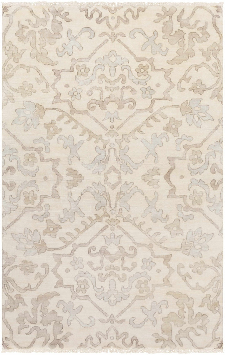 Arena Traditional Ivory And Beige Hand Knotted Area Rug - The Rug Decor