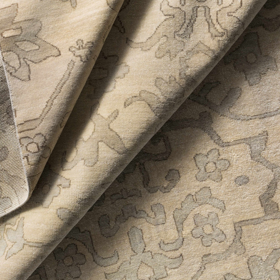 Arena Traditional Ivory And Beige Hand Knotted Area Rug - The Rug Decor