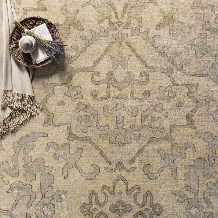 Arena Traditional Ivory And Beige Hand Knotted Area Rug - The Rug Decor