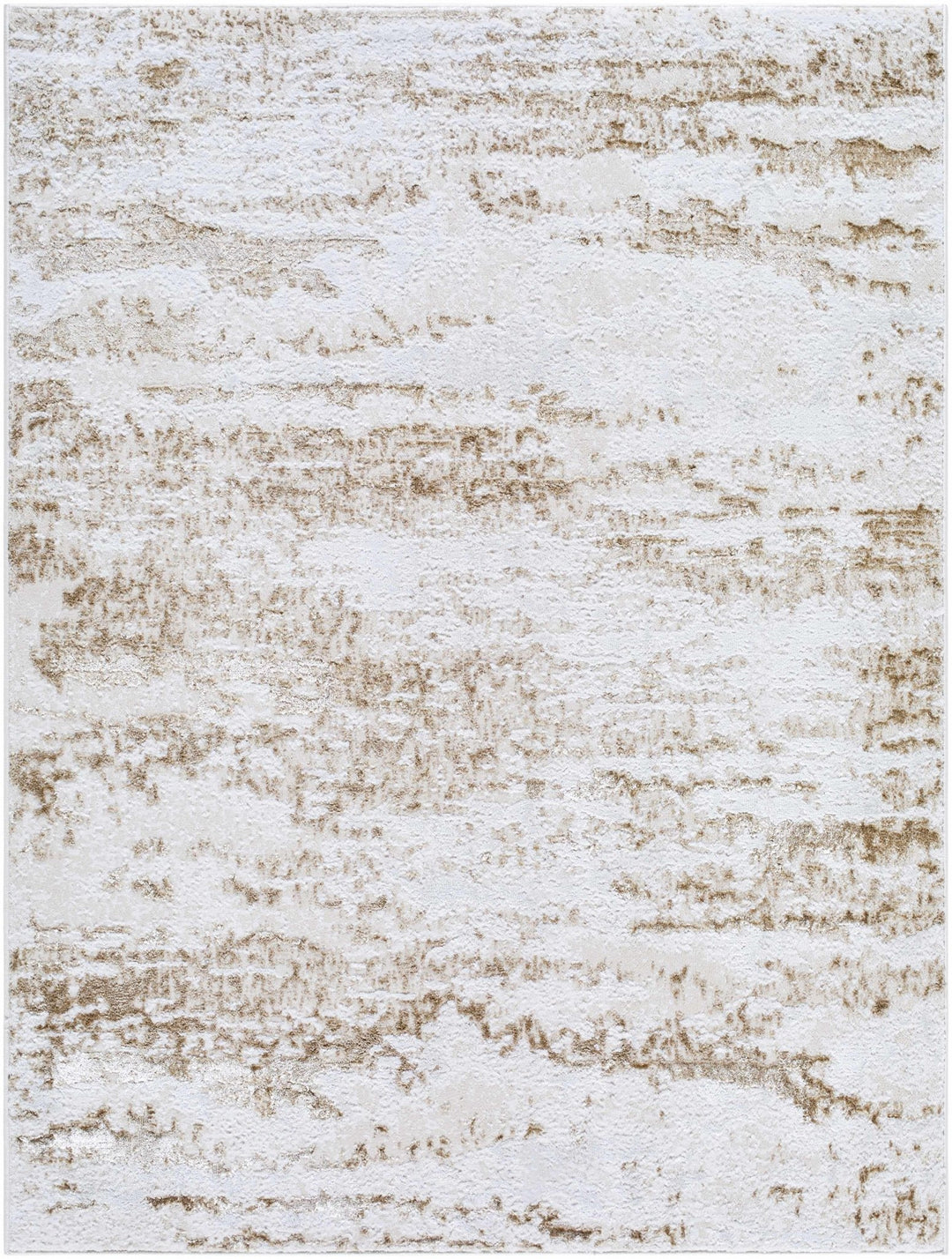 Arenda Contemporary Abstract Tan And Ivory Rug - The Rug Decor