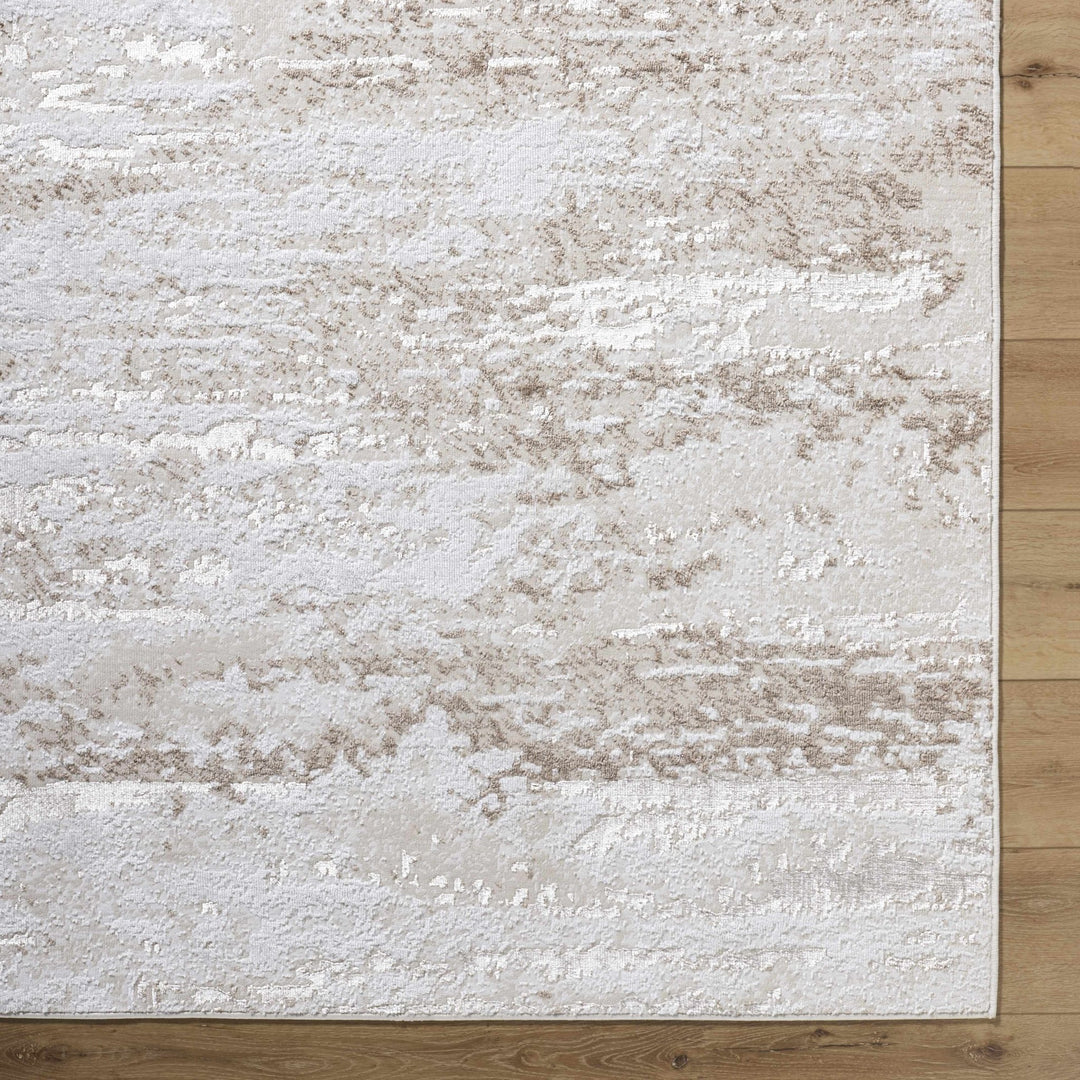 Arenda Contemporary Abstract Tan And Ivory Rug - The Rug Decor