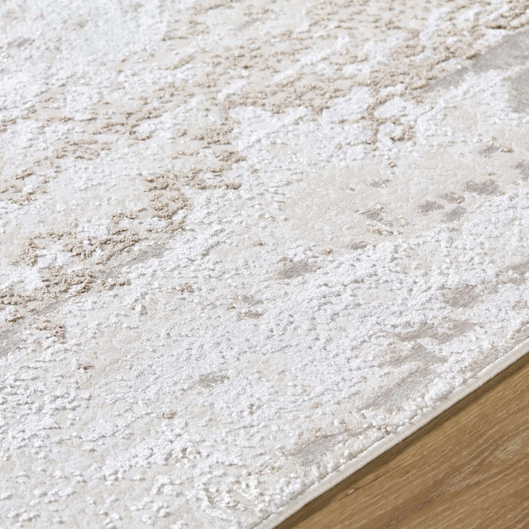 Arenda Contemporary Abstract Tan And Ivory Rug - The Rug Decor