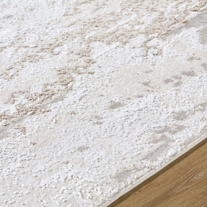 Arenda Contemporary Abstract Tan And Ivory Rug - The Rug Decor