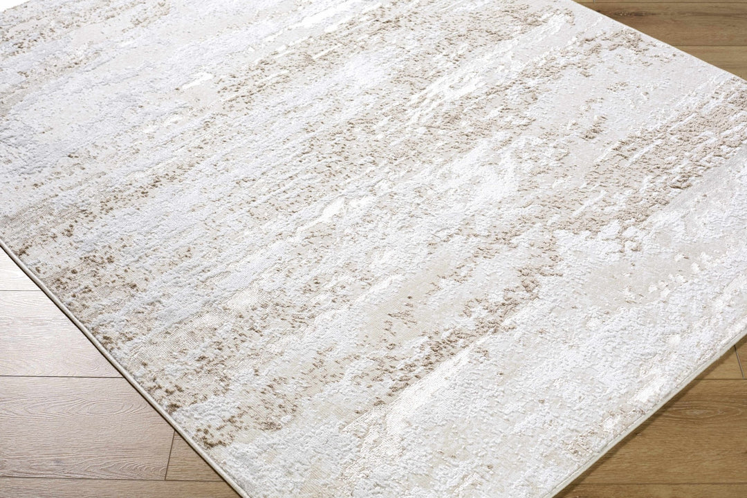 Arenda Contemporary Abstract Tan And Ivory Rug - The Rug Decor