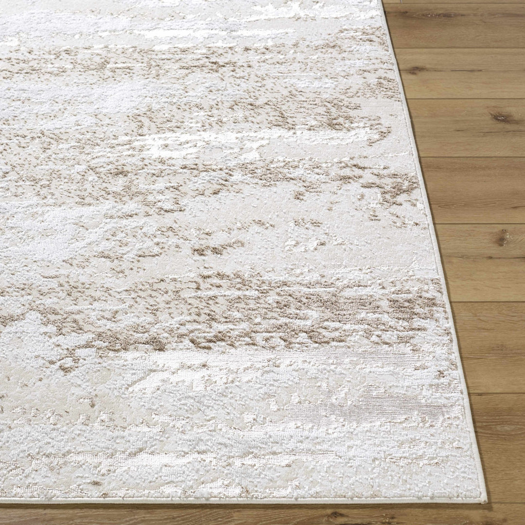 Arenda Contemporary Abstract Tan And Ivory Rug - The Rug Decor