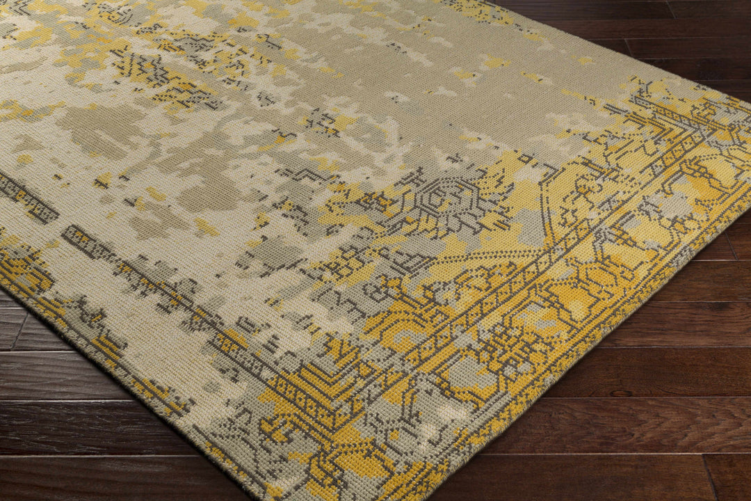 Argos Transitional Design Beige & Yellow Hand Knotted Wool Area Rug