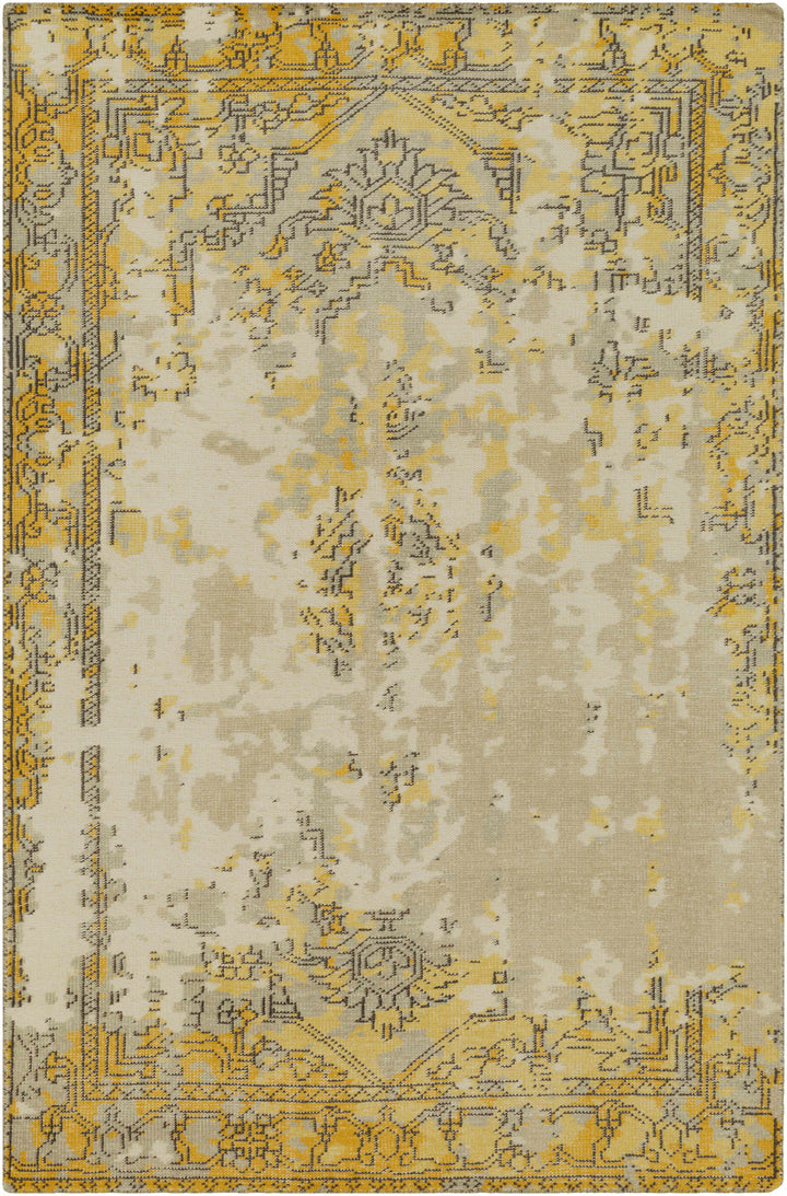 Argos Transitional Design Beige & Yellow Hand Knotted Wool Area Rug