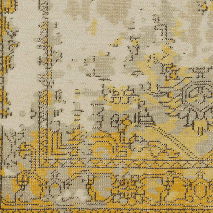 Argos Transitional Design Beige & Yellow Hand Knotted Wool Area Rug