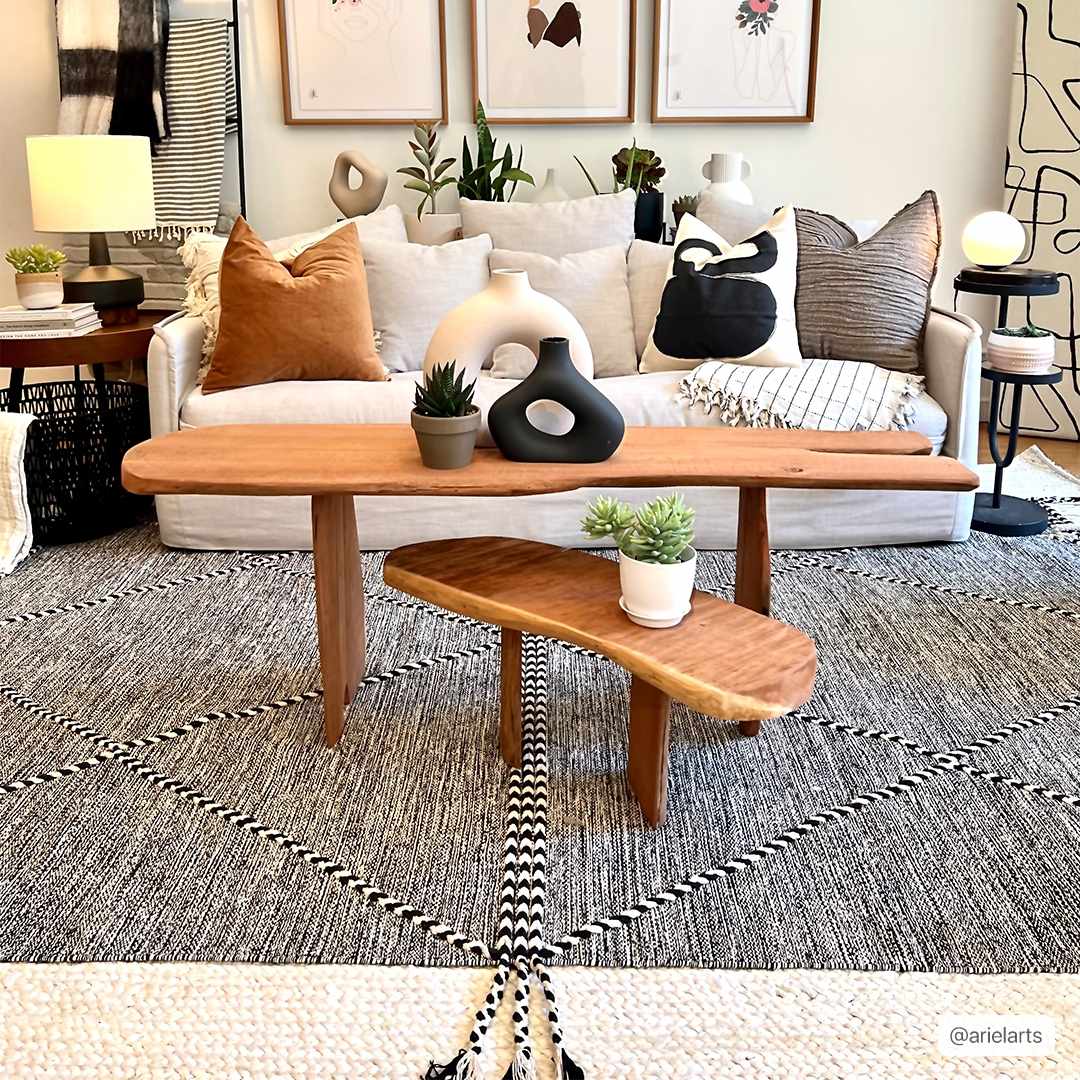 Spottswood Black And Ivory Modern Style Hand Woven Area Rug