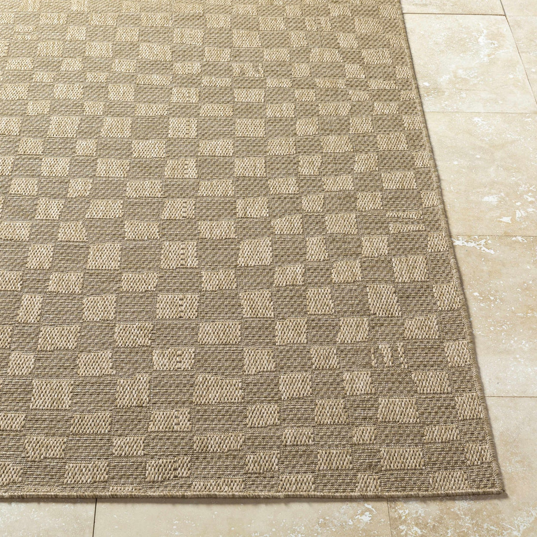 Arifah Contemporary Geometrical Brown And Beige Outdoor Area Rug - The Rug Decor