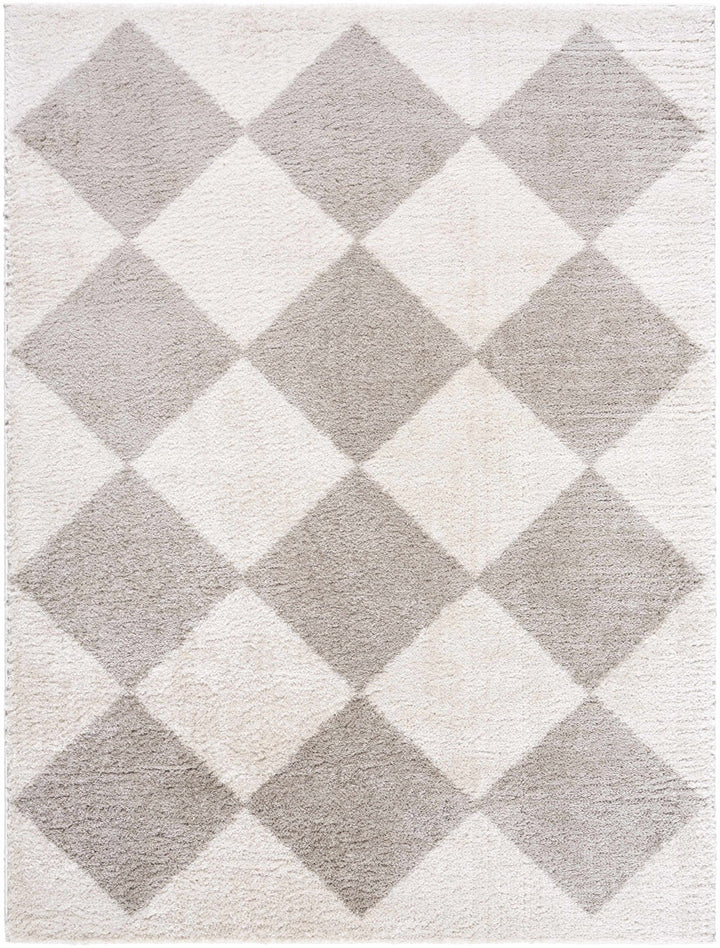 Arilla Modern Geometrical Beige And Gray Area Rug - The Rug Decor