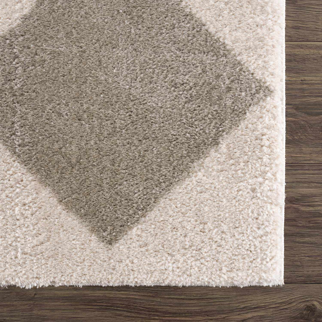 Arilla Modern Geometrical Beige And Gray Area Rug - The Rug Decor