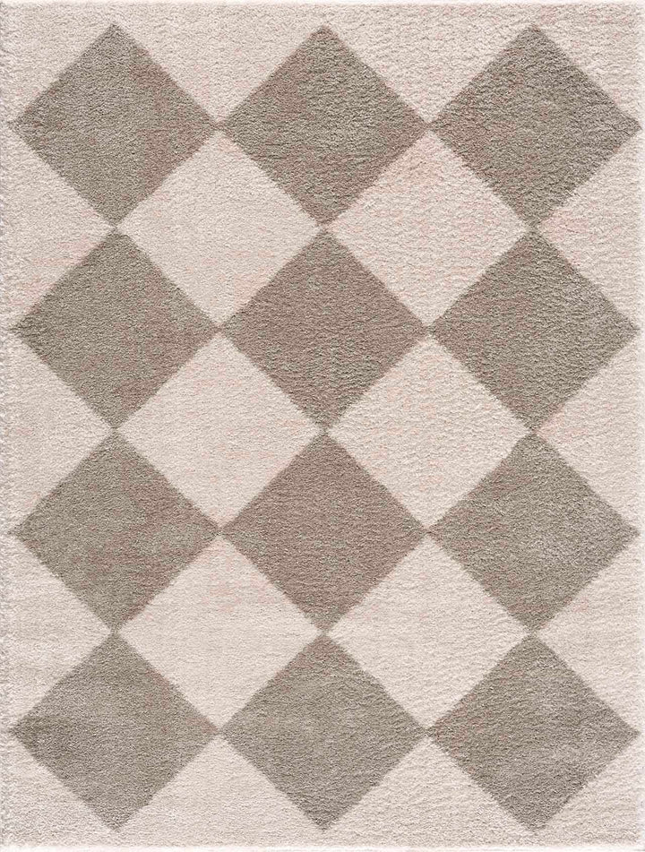 Arilla Modern Geometrical Beige And Gray Area Rug - The Rug Decor
