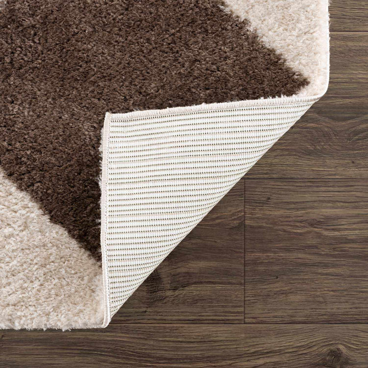 Arilla Modern Geometrical Brown And Beige Area Rug - The Rug Decor
