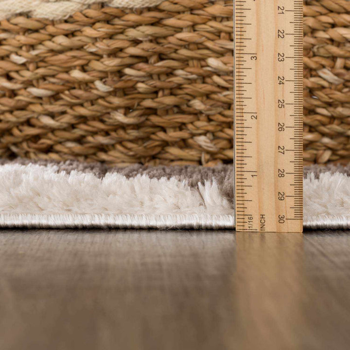Arilla Modern Geometrical Brown And Beige Area Rug - The Rug Decor