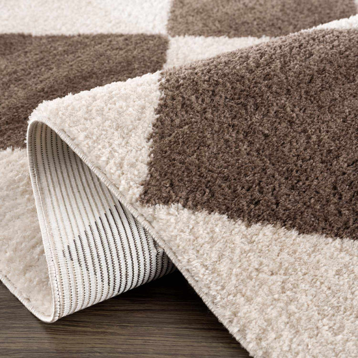 Arilla Modern Geometrical Brown And Beige Area Rug - The Rug Decor