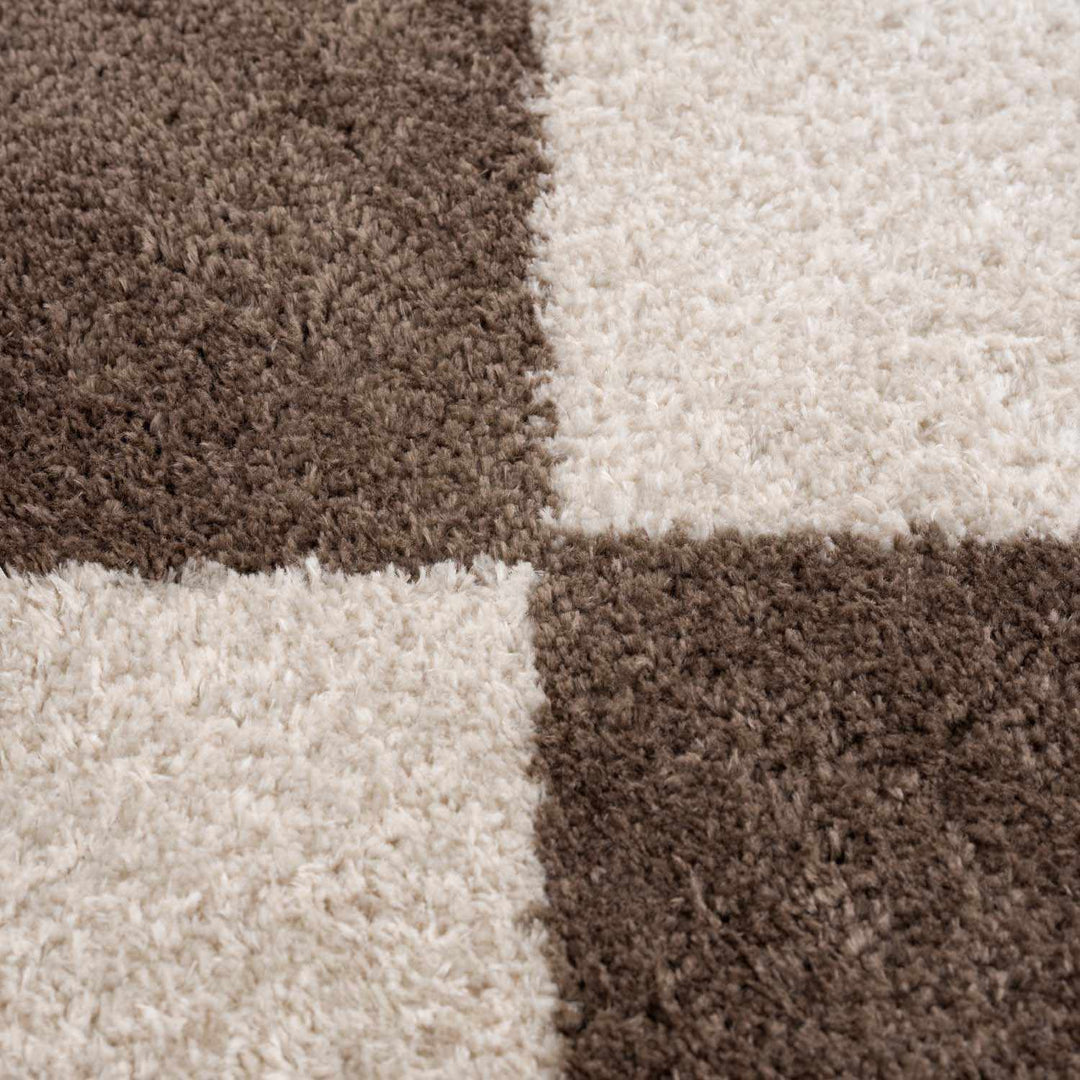 Arilla Modern Geometrical Brown And Beige Area Rug - The Rug Decor