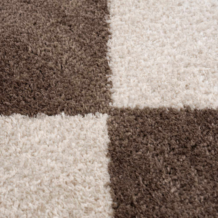 Arilla Modern Geometrical Brown And Beige Area Rug - The Rug Decor