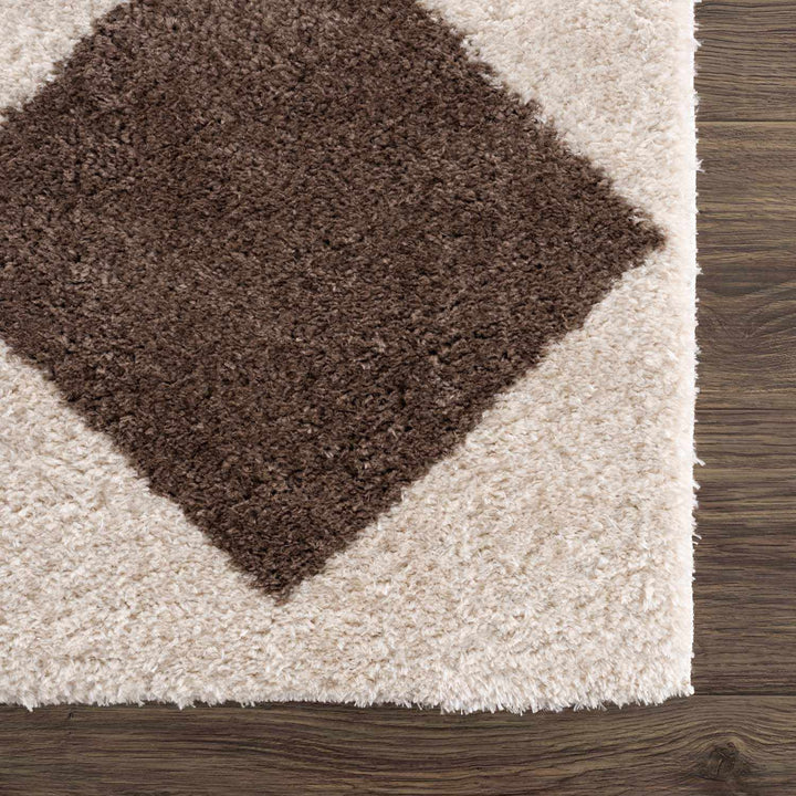 Arilla Modern Geometrical Brown And Beige Area Rug - The Rug Decor