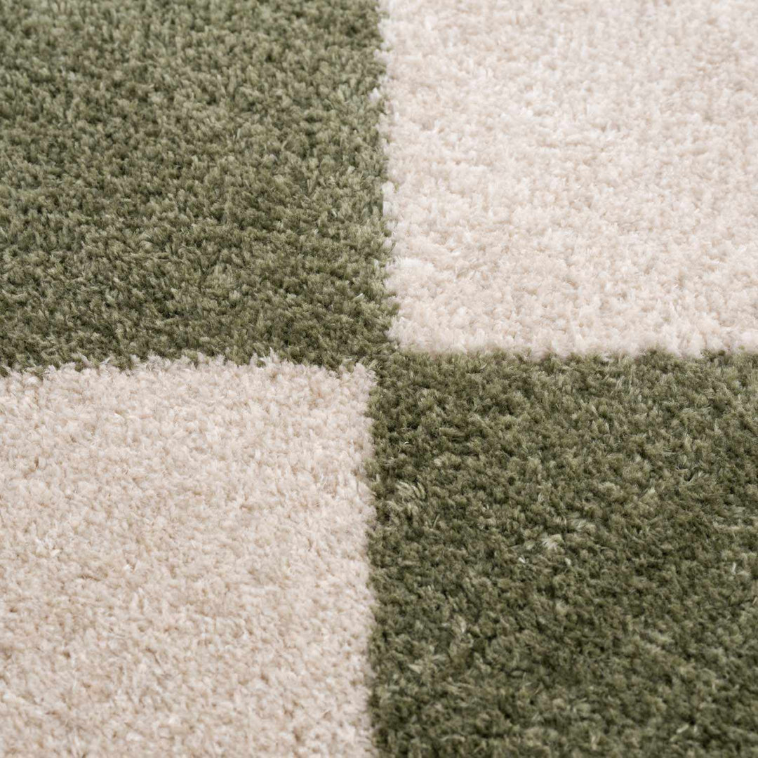 Arilla Modern Geometrical Green And Beige Area Rug - The Rug Decor