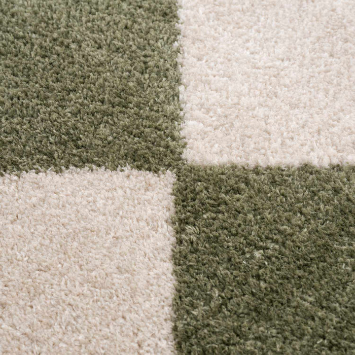 Arilla Modern Geometrical Green And Beige Area Rug - The Rug Decor