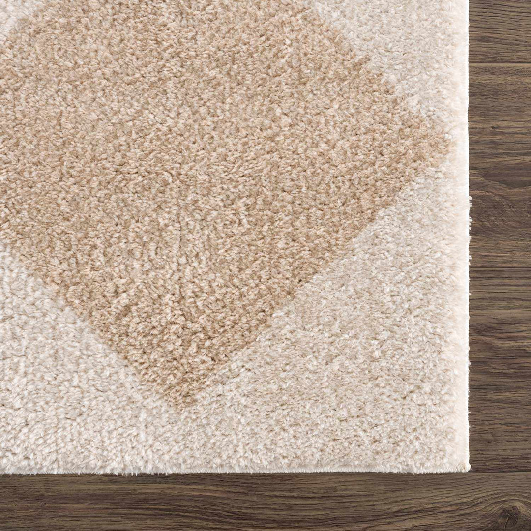 Arilla Modern Geometrical Tan And Beige Area Rug - The Rug Decor