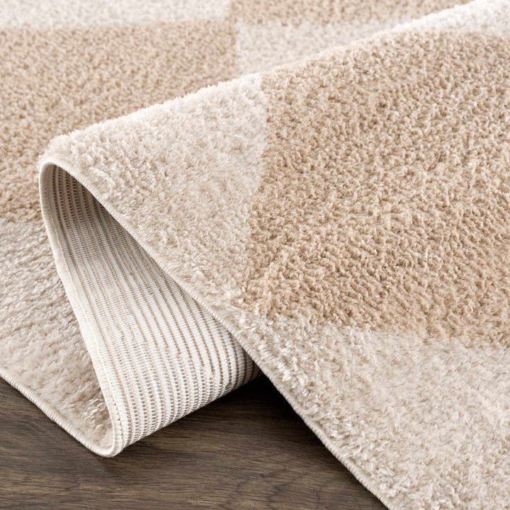 Arilla Modern Geometrical Tan And Beige Area Rug - The Rug Decor